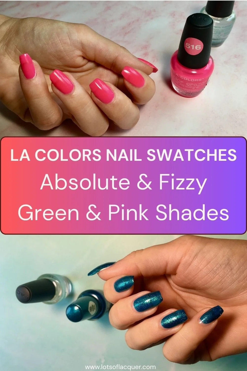 L.A. Colors Color Craze Absolute And Fizzy Swatches